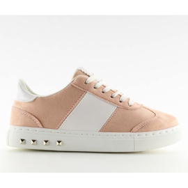 Lyserøde pastelroske kvinders sneakers