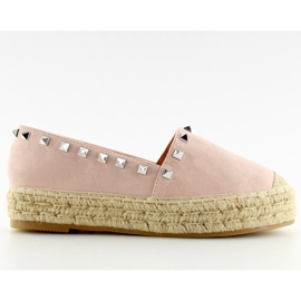 Espadriller pink til kvinder 8333 pink lyserød