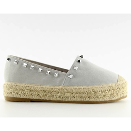Sølv espadriller 8333 sølv grå