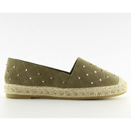Grønne Espadriller med nitter 5481 Grøn