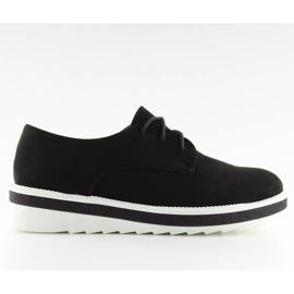 Sorte loafers med sort snøre