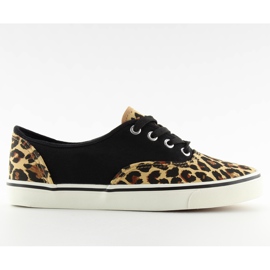 Sneakers snørebånd K-75 Brun/leop sort