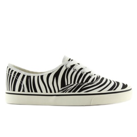 K-75 Zebra sneakers med snøre sort hvid