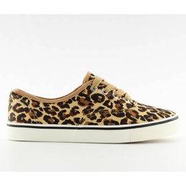 K-75 Leopard sneakers med snøre brun