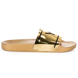 Ideal Shoes Gyldne hjemmesko ja eller nej gylden