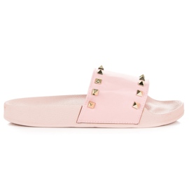 Pink hjemmesko med rhinsten lyserød