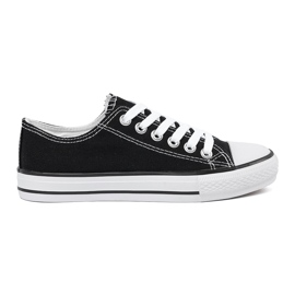 Kvinders klassiske sorte bundne sneakers