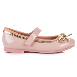 American Club Ballerina med velcro american lyserød