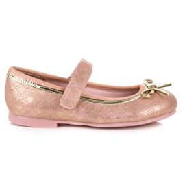 American Club Ballerina med velcro american lyserød