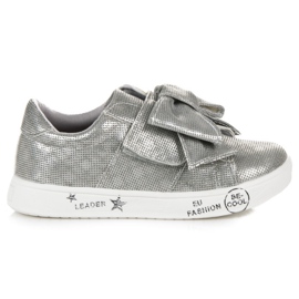 American Club Slip-on sneakers med en amerikansk sløjfe grå