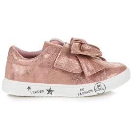 American Club Slip-on sneakers med en amerikansk sløjfe lyserød