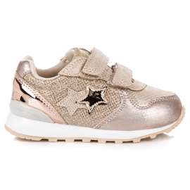 American Club Gyldne sneakers med en amerikansk stjerne gylden