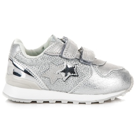 American Club Sølv Sneakers Med American Star grå