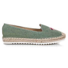 Bestelle Espadriller med flamingo grøn