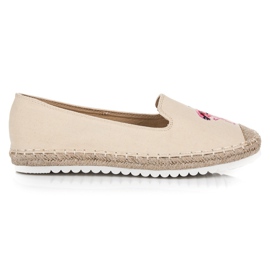 Bestelle Espadriller med flamingo brun