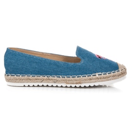 Bestelle Espadriller med flamingo blå