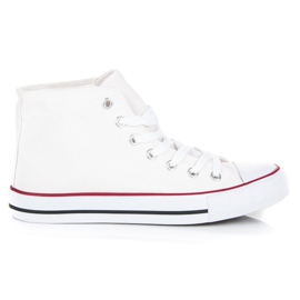 Sneakers med snøre over anklen hvid