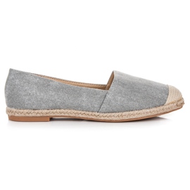 Bestelle Espadrilles med glitter grå