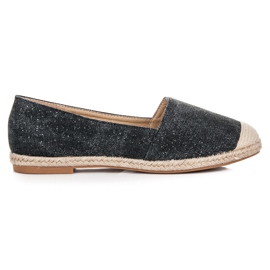 Bestelle Espadriller med glitter sort