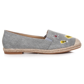 Bestelle Spring espadriller med lapper grå
