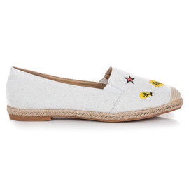 Bestelle Spring espadriller med lapper hvid