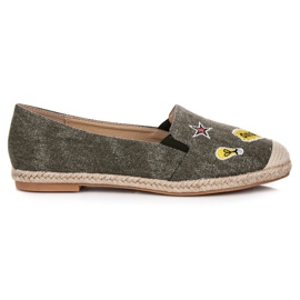 Bestelle Spring espadriller med lapper grøn