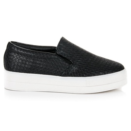 Seastar Flettede sneakers på platformen sort