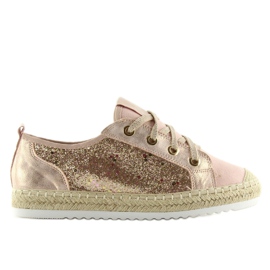 Pink espadrilles sneakers B-140 Pink lyserød