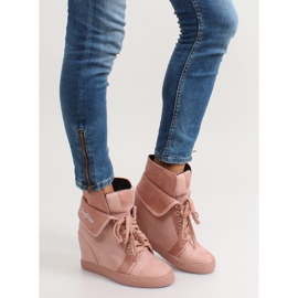 Suede sneakers B12-22 Pink - ii klasse lyserød