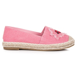 Bestelle Pink espadriller med lapper lyserød