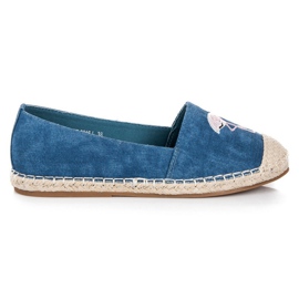 Bestelle Blå espadriller med flamingo