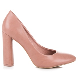 Ideal Shoes Pink pumps på søjlen lyserød