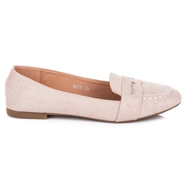 Small Swan Suede loafers med glitter lyserød