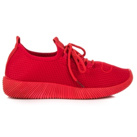 Røde slip-on sneakers
