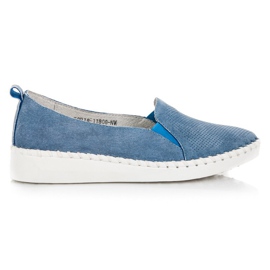 VINCEZA læder loafers blå