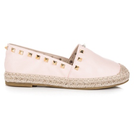 Coura Pink Espadrilles med nitter lyserød