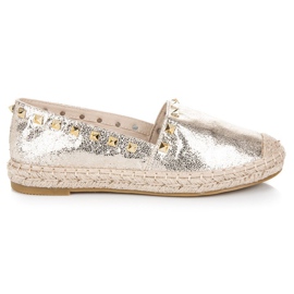Coura Guld espadriller med nitter gylden