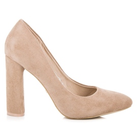 Ideal Shoes Elegante pumps på stolpen brun