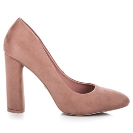 Ideal Shoes Elegante pumps på stolpen lyserød