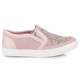 American Club Pink Sneakers Slip On lyserød