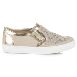 American Club Guld slip on sneakers gylden