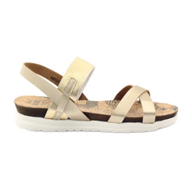 Damesandaler kork Big Star 274370 gul