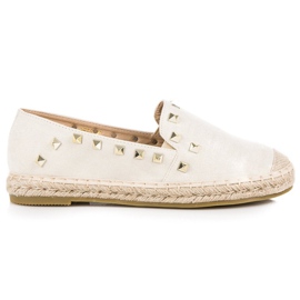 Coura Beige espadriller med rhinsten