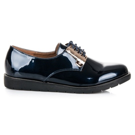 Best Shoes Behagelige lakerede sko blå