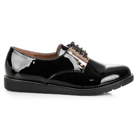 Best Shoes Behagelige lakerede sko sort