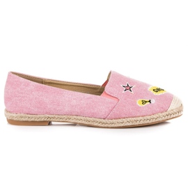 Bestelle Spring espadriller med lapper lyserød