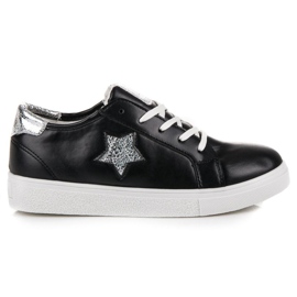 Bundne sneakers med en stjerne sort