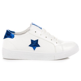Bundne sneakers med en stjerne hvid