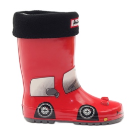 American Club Galoshes sok plus RED CAR indersål rød grå sort