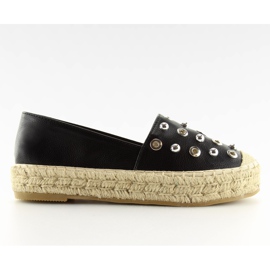 Sorte espadriller 7680 sort